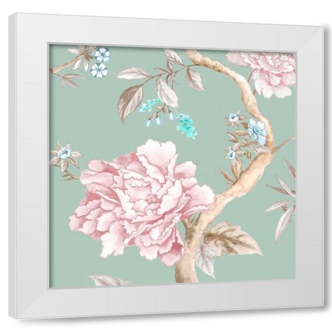 Oriental Garden III White Modern Wood Framed Art Print by Watts, Eva