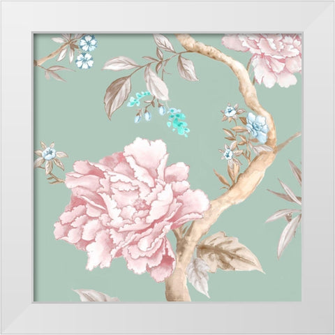 Oriental Garden III White Modern Wood Framed Art Print by Watts, Eva