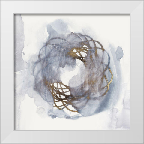 Einstein Atom IV White Modern Wood Framed Art Print by Watts, Eva