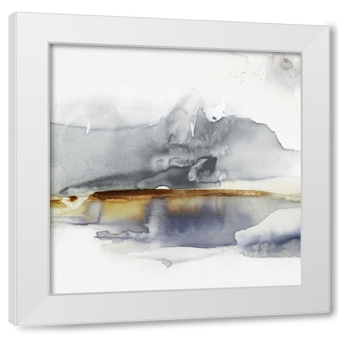 Gray Lunar II White Modern Wood Framed Art Print by Watts, Eva