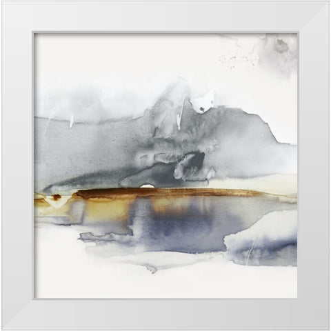 Gray Lunar II White Modern Wood Framed Art Print by Watts, Eva