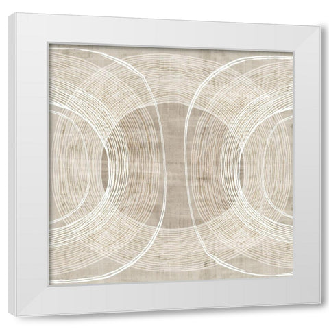 Organic Circles II White Modern Wood Framed Art Print by Watts, Eva