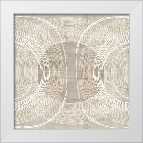 Organic Circles II White Modern Wood Framed Art Print by Watts, Eva