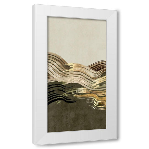 Waves of Sage II White Modern Wood Framed Art Print by Watts, Eva