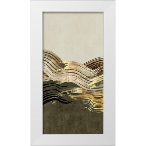 Waves of Sage II White Modern Wood Framed Art Print by Watts, Eva