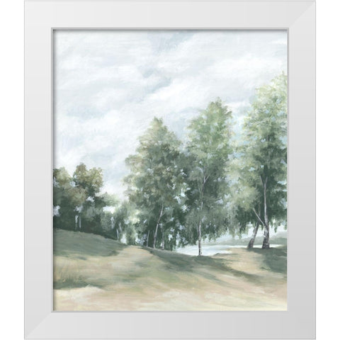 At The Cottage White Modern Wood Framed Art Print by Watts, Eva