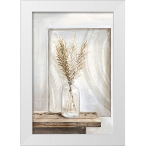 Dry Pampas Grass I White Modern Wood Framed Art Print by Watts, Eva