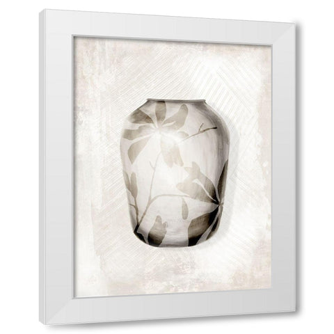 Neutral Vase II White Modern Wood Framed Art Print by Watts, Eva