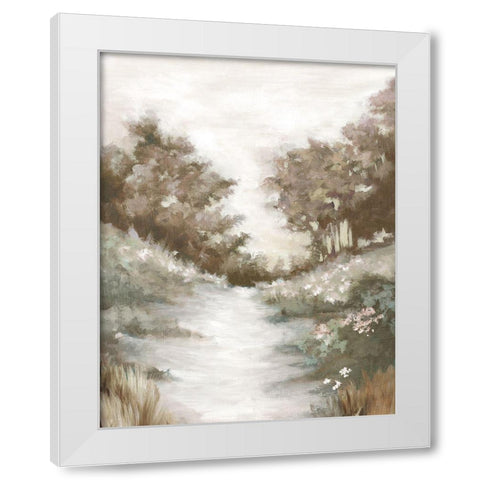 Peaceful Path White Modern Wood Framed Art Print by Watts, Eva