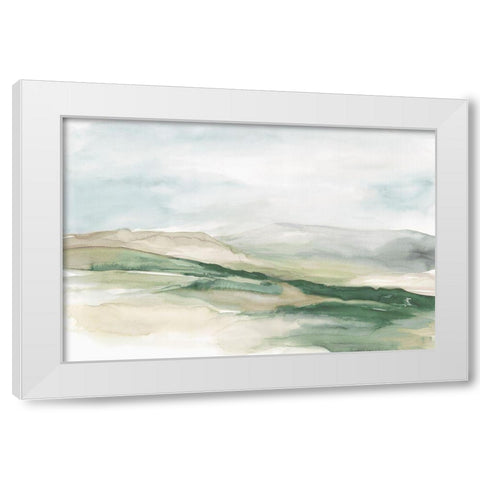 Soft Hills White Modern Wood Framed Art Print by Watts, Eva