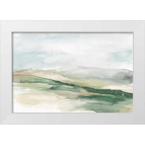 Soft Hills White Modern Wood Framed Art Print by Watts, Eva