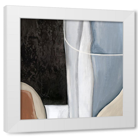 Blue Match II White Modern Wood Framed Art Print by Watts, Eva