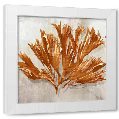 Rustic Coral I White Modern Wood Framed Art Print by Watts, Eva