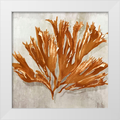 Rustic Coral I White Modern Wood Framed Art Print by Watts, Eva