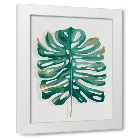 Modern Tropic Leaf II White Modern Wood Framed Art Print by Watts, Eva