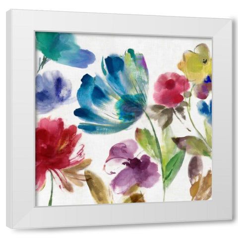 Sarcelle Jardin II - Mini White Modern Wood Framed Art Print by Jensen, Asia