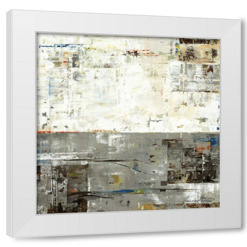 Grey Zone II White Modern Wood Framed Art Print by Lera