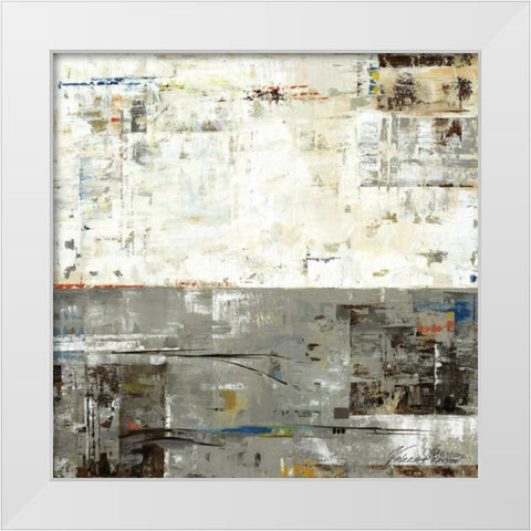 Grey Zone II White Modern Wood Framed Art Print by Lera
