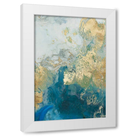Ocean Splash II White Modern Wood Framed Art Print by PI Galerie
