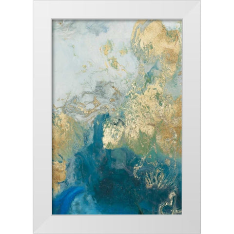 Ocean Splash II White Modern Wood Framed Art Print by PI Galerie