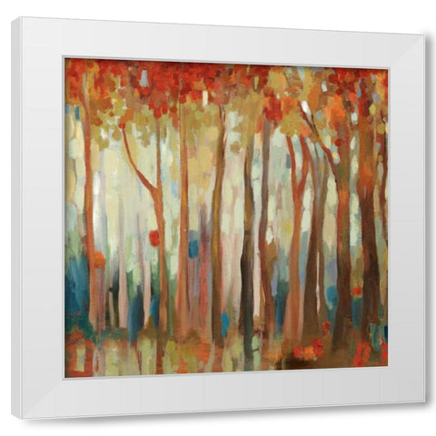 Teal Birch White Modern Wood Framed Art Print by Pearce, Allison