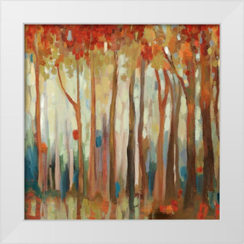 Teal Birch White Modern Wood Framed Art Print by Pearce, Allison