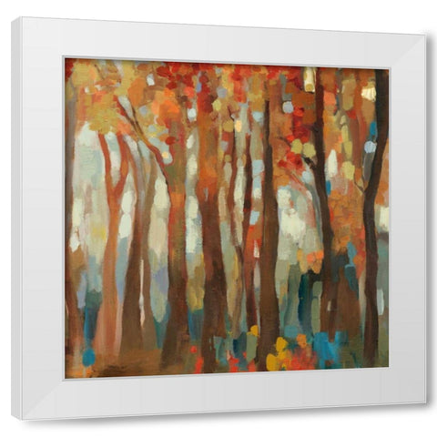 Dandelion Path White Modern Wood Framed Art Print by Pearce, Allison