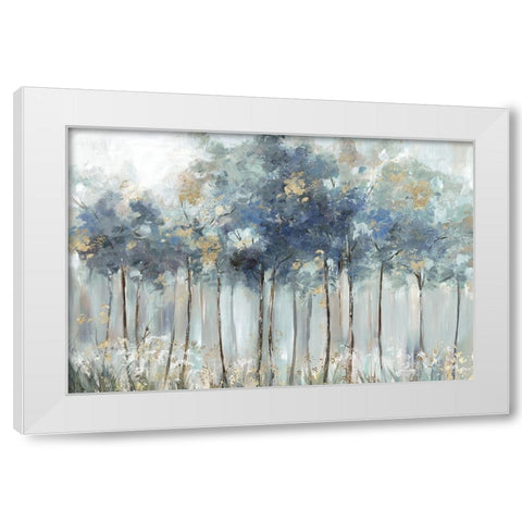 Blue Golden Forest White Modern Wood Framed Art Print by Pearce, Allison