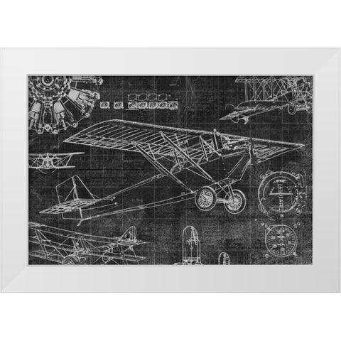 Vintage Aviation I White Modern Wood Framed Art Print by Selkirk, Edward