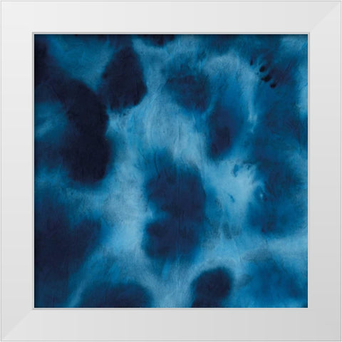 Indigo Dye VII White Modern Wood Framed Art Print by Wilson, Aimee