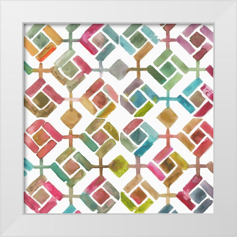 Tessellation III White Modern Wood Framed Art Print by Wilson, Aimee