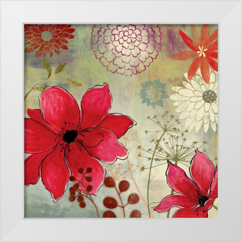 In the Garden I White Modern Wood Framed Art Print by Wilson, Aimee