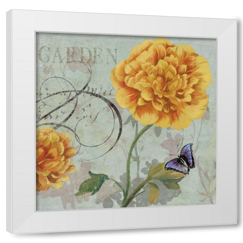 Garden White Modern Wood Framed Art Print by Wilson, Aimee