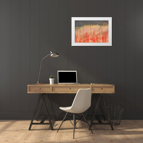 Pink Landscape I White Modern Wood Framed Art Print by Wilde, Susan