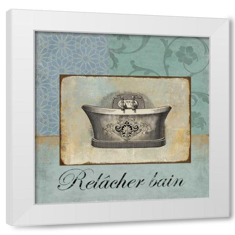 Relacher Bain White Modern Wood Framed Art Print by Wilson, Aimee