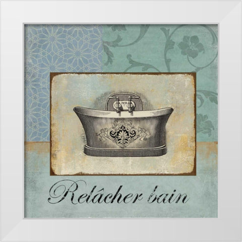 Relacher Bain White Modern Wood Framed Art Print by Wilson, Aimee