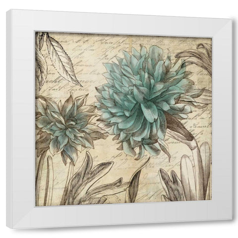 Blue Botanical I White Modern Wood Framed Art Print by Wilson, Aimee