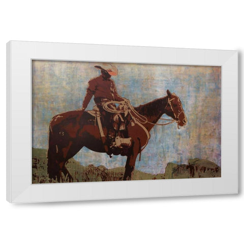 Western Moment White Modern Wood Framed Art Print by Allen, Maura