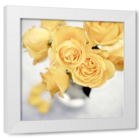 Floral Color - 21 White Modern Wood Framed Art Print by Blaustein, Alan