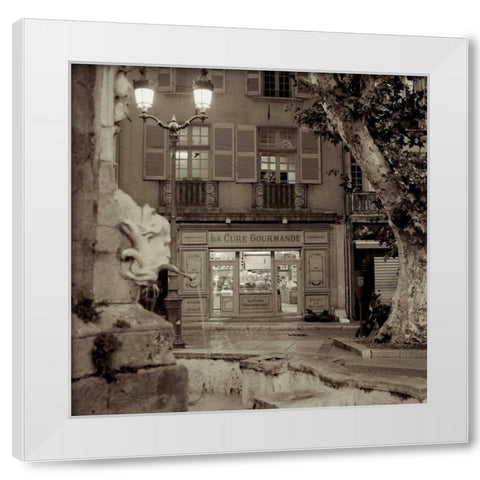 Marketplace - 41 White Modern Wood Framed Art Print by Blaustein, Alan