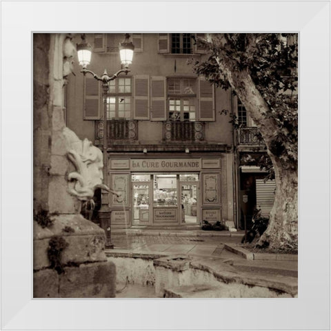 Marketplace - 41 White Modern Wood Framed Art Print by Blaustein, Alan