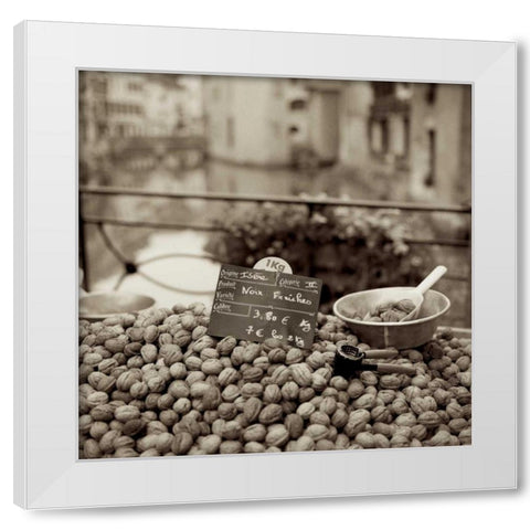 Marketplace - 39 White Modern Wood Framed Art Print by Blaustein, Alan