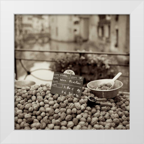 Marketplace - 39 White Modern Wood Framed Art Print by Blaustein, Alan
