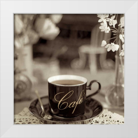 Nagano Cafe - 2 White Modern Wood Framed Art Print by Blaustein, Alan