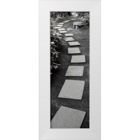 Japanese Garden - 1 White Modern Wood Framed Art Print by Blaustein, Alan