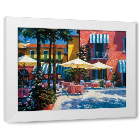 Inn at Lake Garda White Modern Wood Framed Art Print by Behrens, Howard