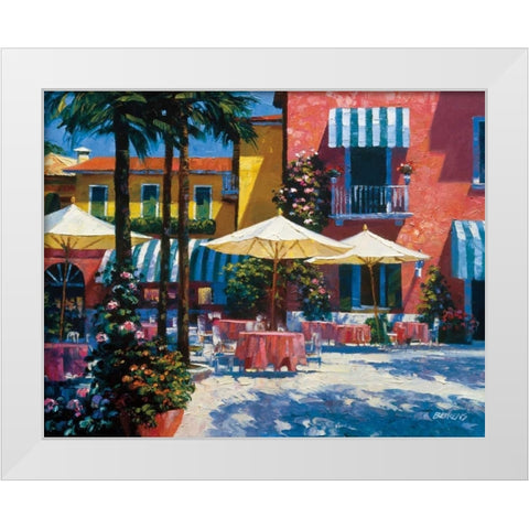 Inn at Lake Garda White Modern Wood Framed Art Print by Behrens, Howard