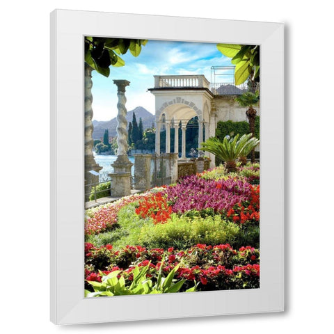 Giardino sul Lago #4 White Modern Wood Framed Art Print by Blaustein, Alan