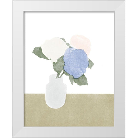 Floral No. 3 White Modern Wood Framed Art Print by Beeh, Katie
