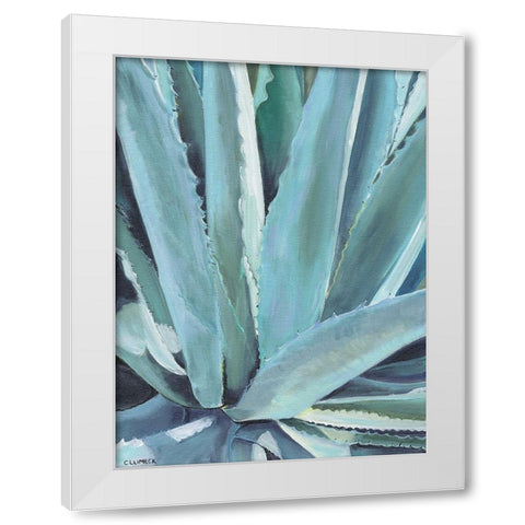 Blue Agave White Modern Wood Framed Art Print by Clumeck, Alana